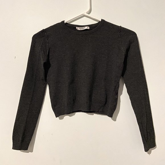 Knit long sleeve crop top - Picture 2 of 3